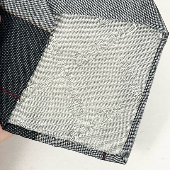 Christian Dior Silk Tie Gray Stripes - Picture 3 of 6